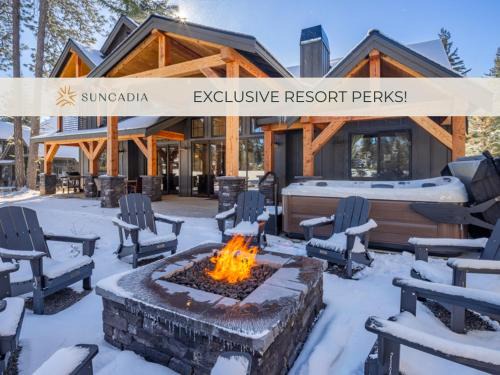 Cle Elum House | Suncadia 7 Bdrm Home with Hot Tub Overlooking Golf Course