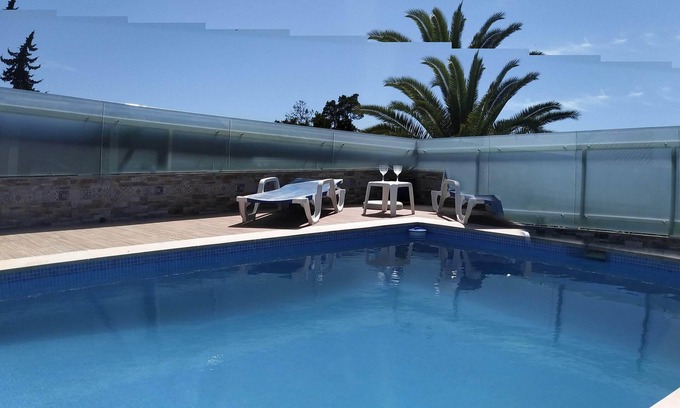 Guia Villa | Sunny 3 bedroom villa with private pool, enclosed garden, barbecue, park