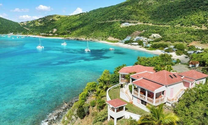 Jost Van Dyke Villa | Sunset Villa East, stunning 2 br/2 ba overlooking White Bay on Jost Van Dyke