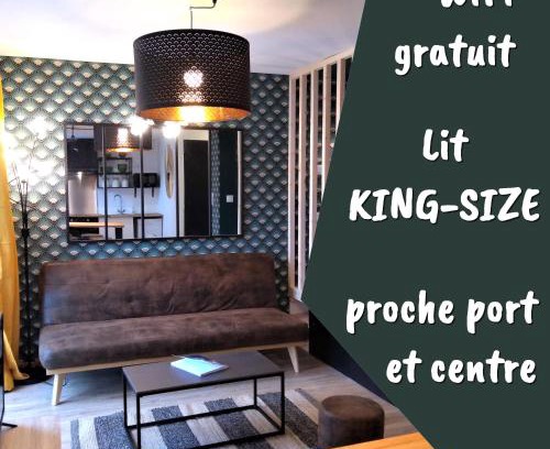Saint-Brieuc Apartment | Superbe studio entre le port et le centre ville - LIT KING-SIZE, WiFi & NETFLIX gratuit