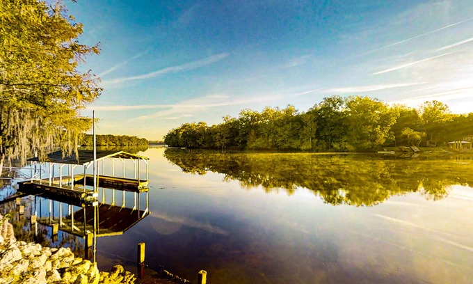 Old Town House | Suwannee River Home with Boat Dock & Launch, Riverfront Deck, Dogs OK