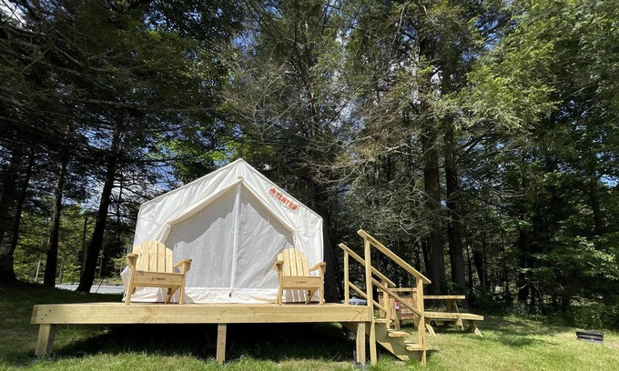 Hamlin RV Rental | Tentrr Signature Site - Lakeview Glampsite "Lakeside Lounge" (G2)