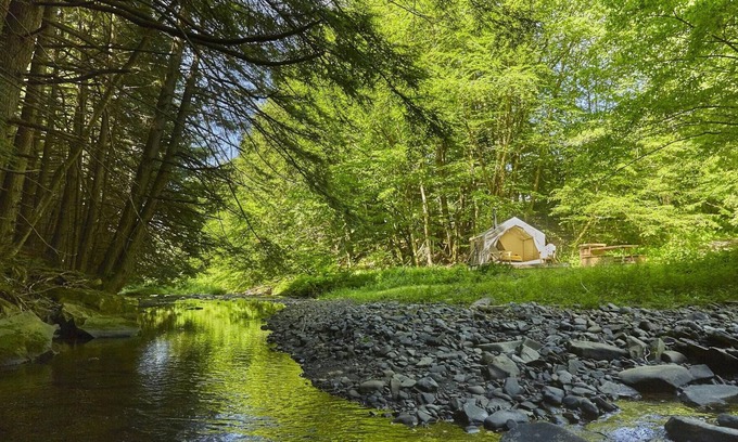 Hancock RV Rental | Tentrr Signature Site - Sands Creek Camp