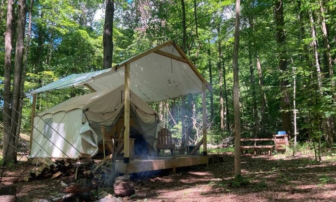 Canaan RV Rental | Tentrr Signature Site - The Lodge's Campsite