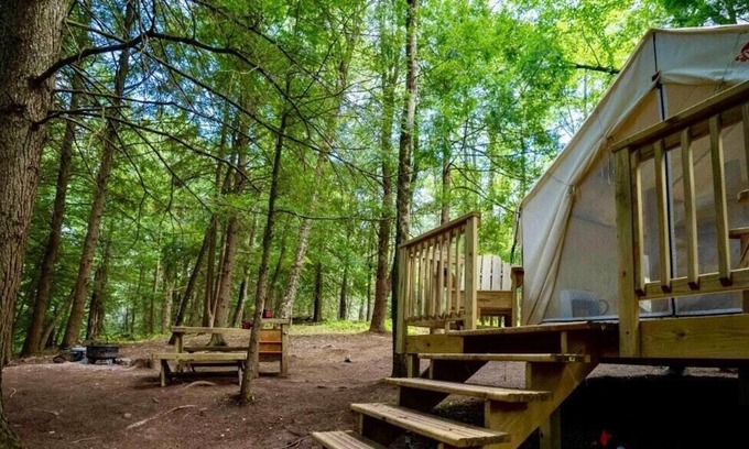 Kauneonga Lake RV Rental | Tentrr Signature Site - Come As You Are at the Tentrr Catskill Retreat - Stream