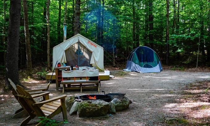 Pownal RV Rental | Tentrr State Park Site - Maine Bradbury State Park - Site 1 - Single Camp