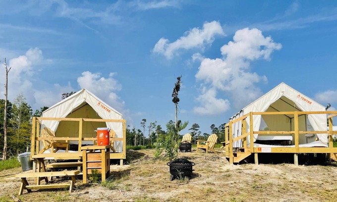 Lake Charles RV Rental | Tentrr State Park Site - Louisiana Sam Houston Jones State Park - Lagoon View F