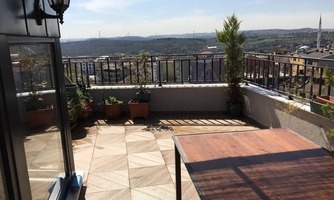 Kemerburgaz Apartment | Terrace floor with excellent view- lovely neighborhood very close to the airport
