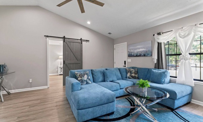 Irondale House | The Calming Loft is a Southern Oasis with a stylish modern ambiance