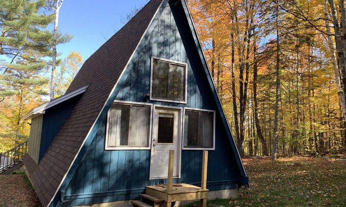 Wevertown House | The Cozy Blue A-frame