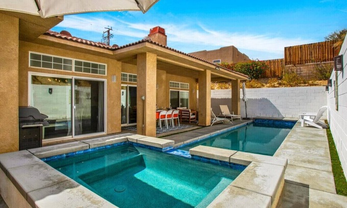 Desert Hot Springs Villa | The Desert Gem Pool Spa Gated Private Home