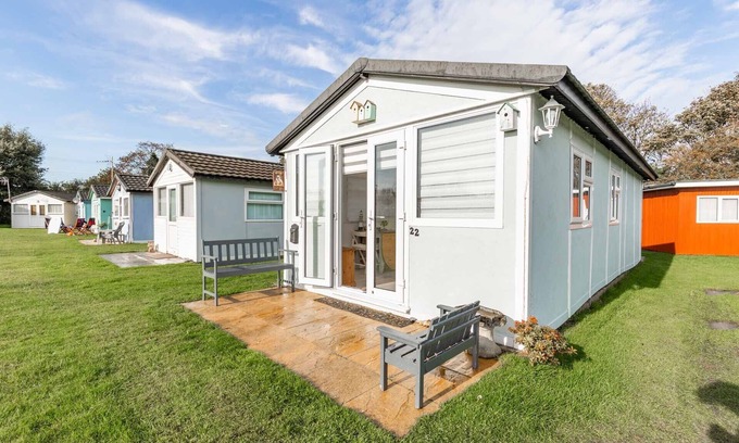 Mundesley Ski Chalet | The Happy Hedgehog (2 bedrooms sleeps up to 3) is just 600 yards from the beach!