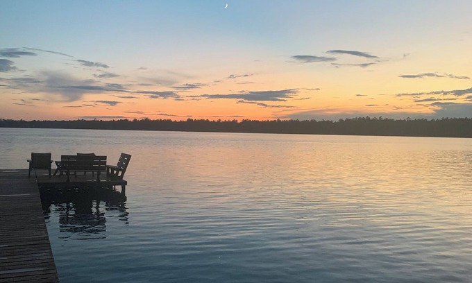 Three Lakes House | The Octagon. Lakefront, Free WIFI, Gas Grill, On the Chain and Snowmobile Trails