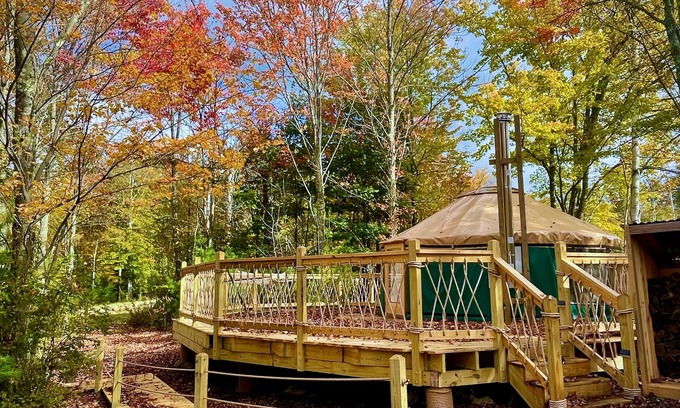 Deerfield House | The Other Yurt at Echo Hill Farm w/Hot Tub Spa