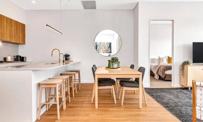 Parkside Apartment | 'The Outlook' Light-filled Nordic Contemporary