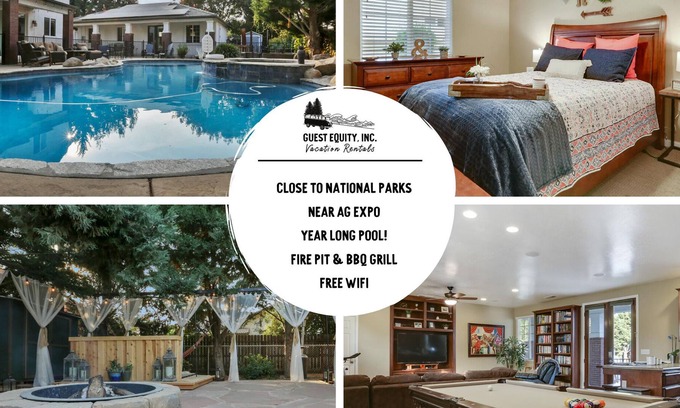 Visalia House | The Pool House: A Private Oasis w/Firepit & More! | 1 Bed, 1 Bath