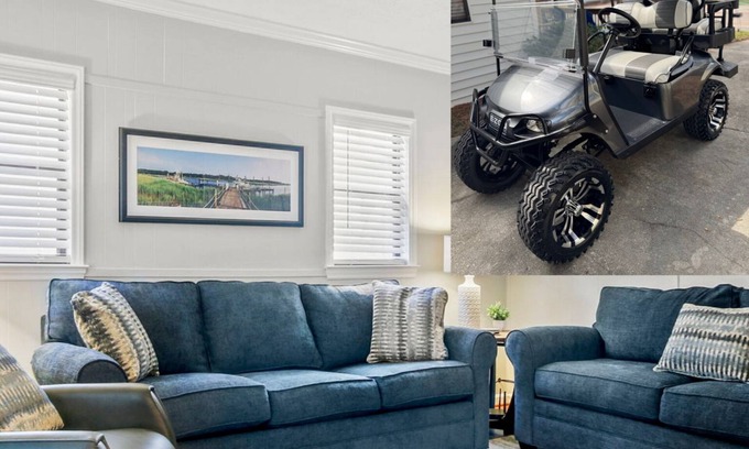 Surfside Beach Cottage | The Saltwater Cottage-Golf Cart & Linens Included