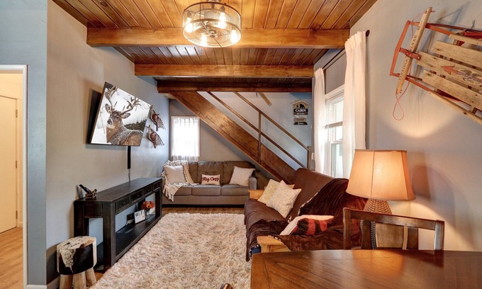 Big Bear City Cabin | The Summit at Sherwood ~ Dog-friendly cabin with fenced yard, patio, grill, & furnished deck