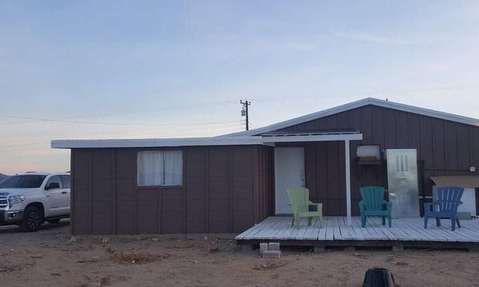 Wonder Valley Cabin | The Wolf House Cabin with fenced 5 acres and a Watch Tower
