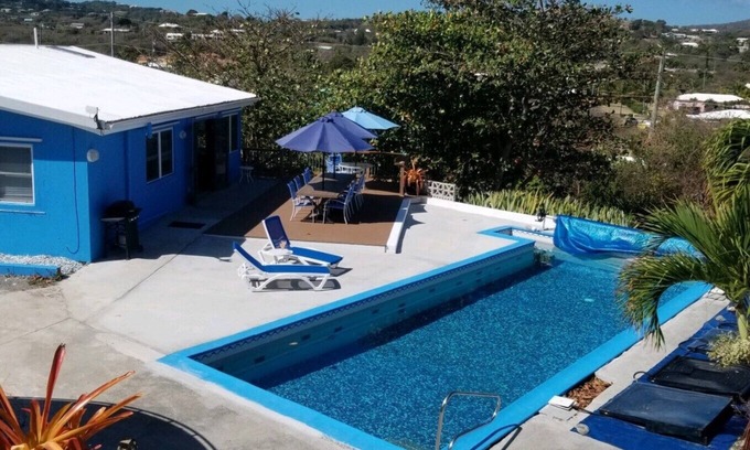 Judith's Fancy House | This Private Home features a Huge, Private Heated Pool, Ocean View, Outdoor Bar