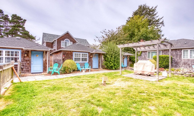 Downtown Cannon Beach Cottage | Three Cozy Cottages w/Gas Fireplaces, Courtyard, & Beach Access - Dog-Friendly