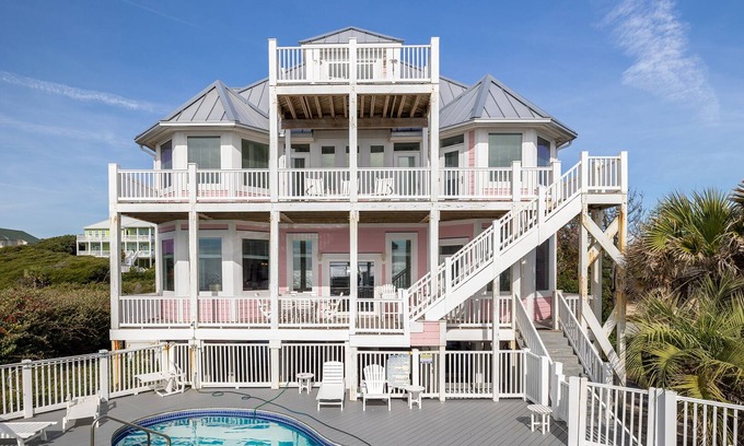 Emerald Isle House | Tickled Pink, Oceanfront Home in Emerald Isle, NC!