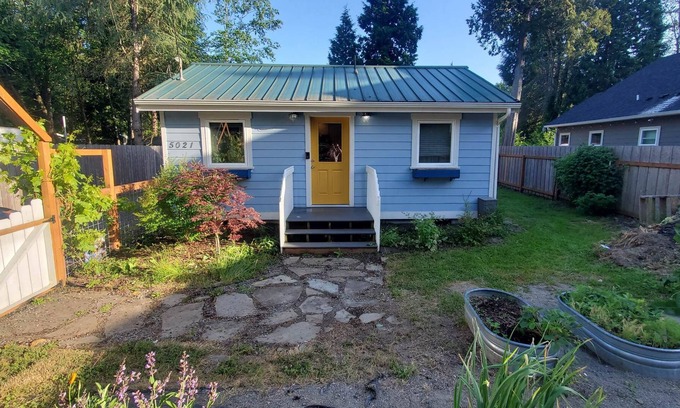 Birch Bay Cottage | Tiny cottage nestled in a private garden - a 5 min walk to the beach
