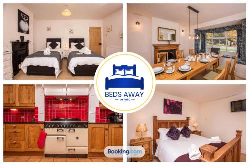 Oxford House | Tolkien View House in Oxford By Beds Away Short Lets & Serviced Accommodation With Outdoor Fireplace & Free Private Parking