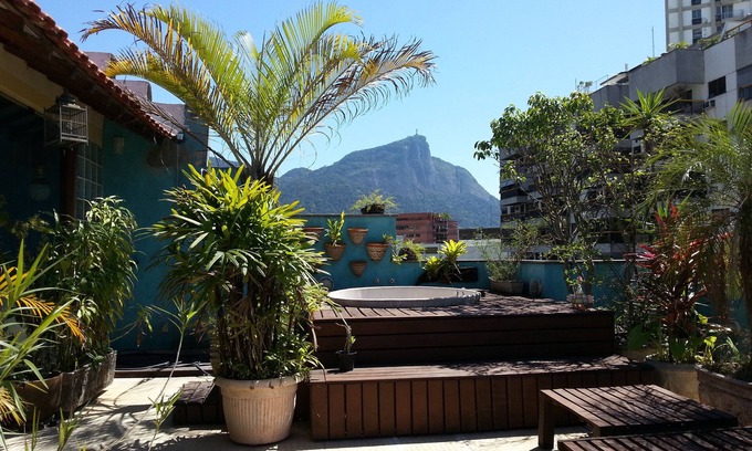 Leblon Apartment | Top roof with view of the Christ the Redeemer