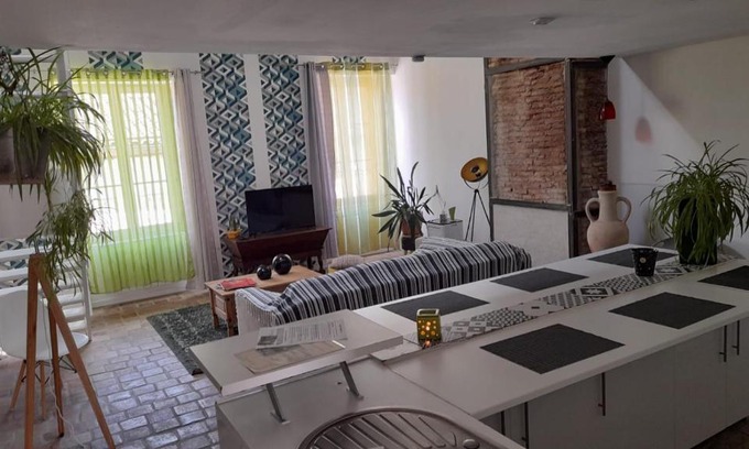 Tournus Apartment | Tournus Castrum Romain- Loft 90m2 - 3 Étoiles - petit Box Vélo - 5mn Autoroute