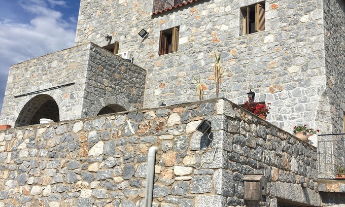 Areopoli Villa | Traditional Villa Tower with fabulous Sea View