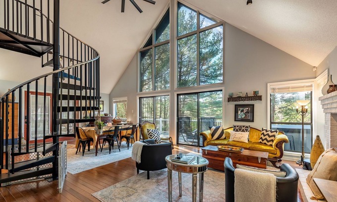 The Woods Cabin | Trailblazer Boho Chalet at The Woods With Hot Tub