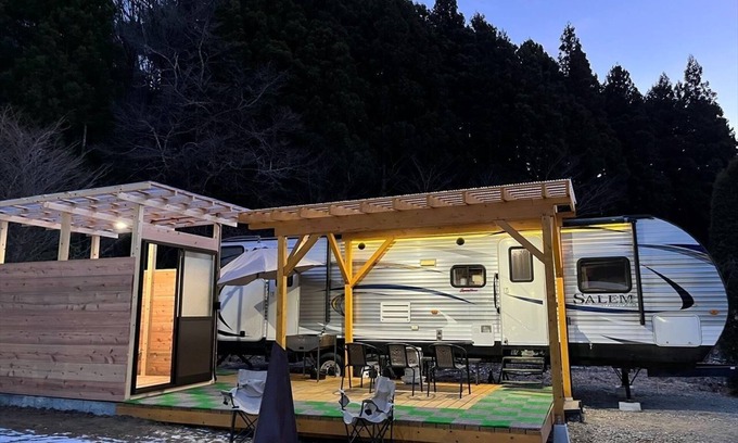 Fujikawaguchiko RV Rental | Trailer House23 people plan/Minamitsuru District Yamanashi