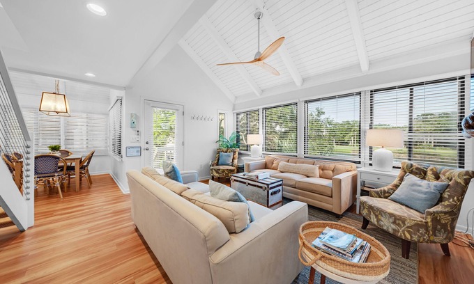 Sealoft Villas House | Tranquil Lagoon and Golf Course Views! Amenity Cards! Close to Beach! Pets!