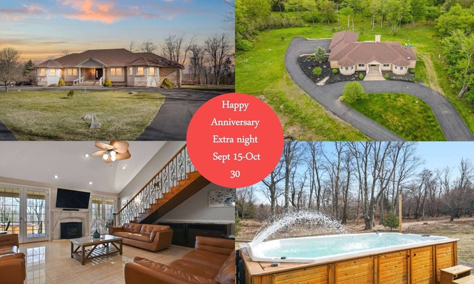 Tobyhanna Villa | Tranquil Oasis Luxe Villa with Theater and Hot Tub