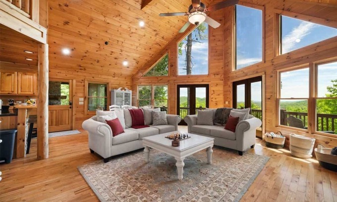 Epworth Cabin | Tranquil Ridge- View, pet friendly, hot tub, sauna