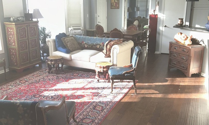 West Des Moines House | Traveling Nurse: Des Moines Room cozy1BR full-1BA WiFi laundry+ townhome-common