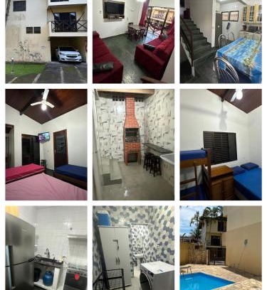 Umuarama Apartment | TRIPLEX piscina churrasqueira lava e seca Wi-Fi e 2 TVs em Condomínio com 90m2 no centro de Ubatuba