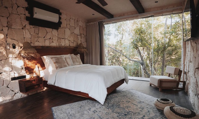 Chemuyil Villa | Tulum Jungle Villa 2BR and 2 Sofas in Living Room, complete with full bathrooms!