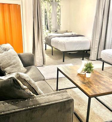 Detroit Villa | Two Bedroom Villa Studio with fireplace & Living room