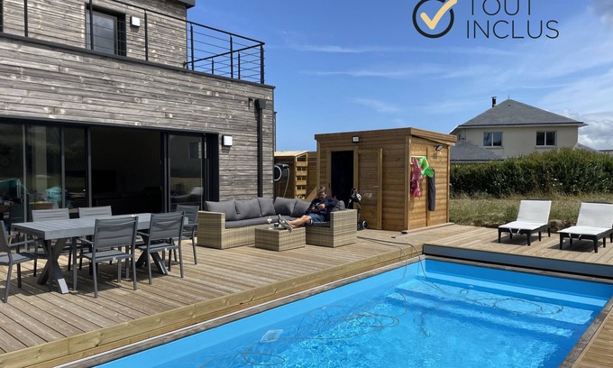 Saint-Pabu House | TY COAT - New house/sea view/swimming pool/Nordic bath