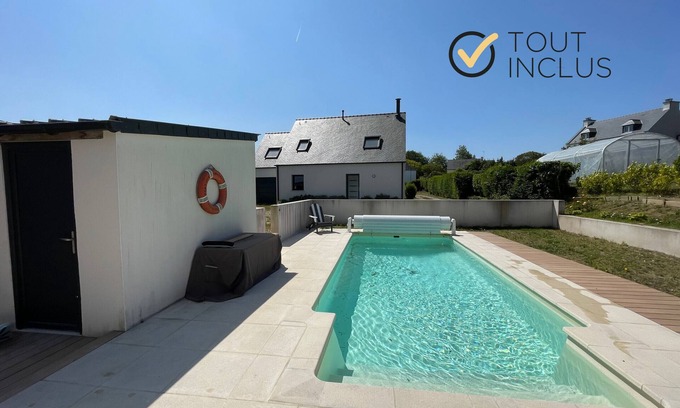 Saint-Pabu House | TY KREIZH - New house with swimming pool near the sea