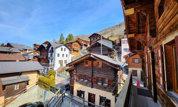 Saint-Martin Apartment | Typical "Le Ver Luisant" apartment. Balcony with magnificent view. Val d'Hérens