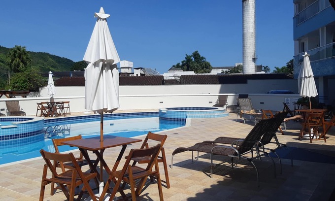 Praia da Enseada Apartment | UBATUBA ENSEADA - NEW FIT, SEA VIEW, NEAR THE BEACH, 2 DORM, C/AIR COND.