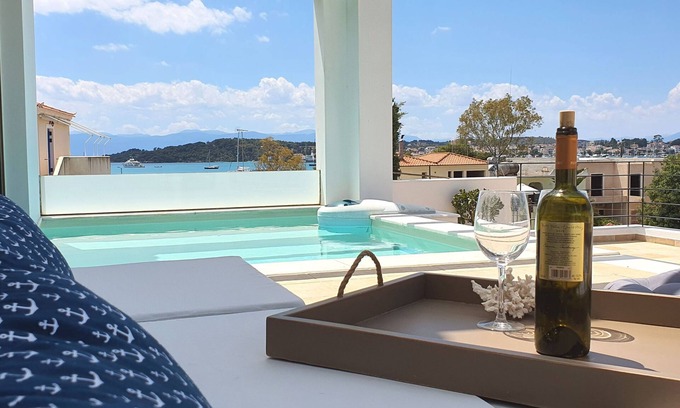 Porto Heli Apartment | Unique 2 bedroom first floor apartment with private pool