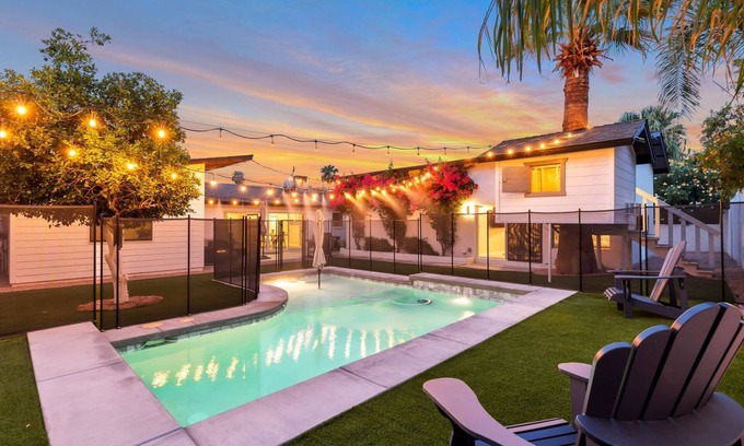 Paradise Valley Village House | Unique Home + Casita + Heated Pool + Game Room + Tree House