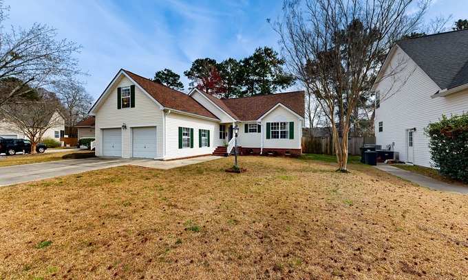 Ladson House | Unique home near beaches & historic sites - sunroom, yard, central AC, & W/D