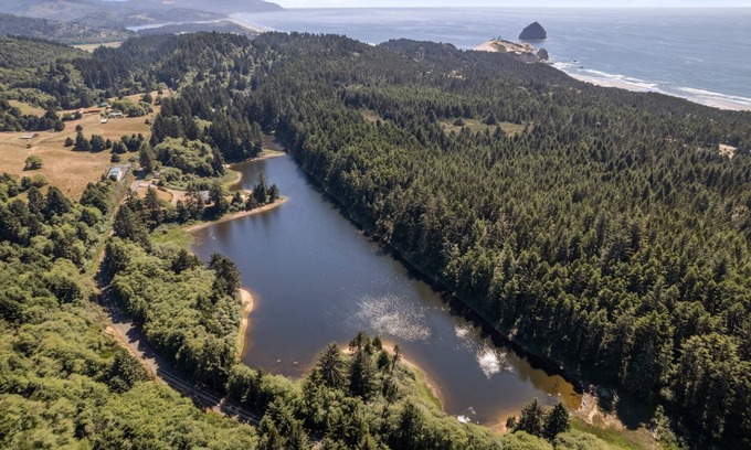 Cloverdale House | Unmatched Multi-Home Estate on Private Lake w/Sandy Beaches, Hot Tubs, Fire-Pit, 1 Mile to Beach