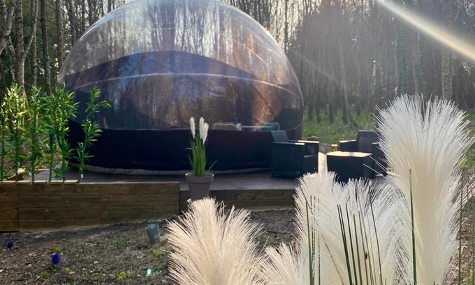 Saint-Evarzec Cabin | Unusual accommodation, spend a night in the Bubble Jungle under the stars