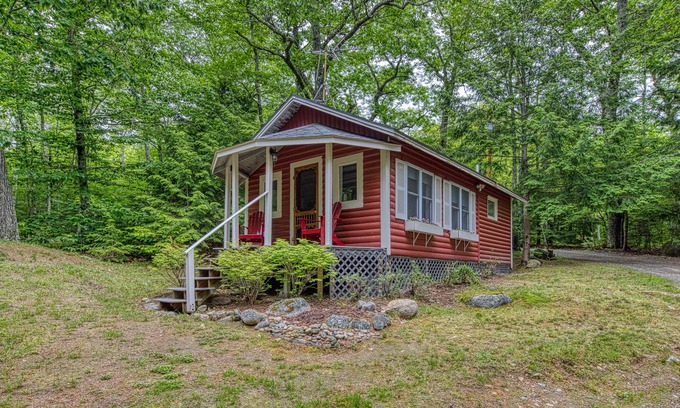 Orland Cottage | Updated lakefront cottage with shared boat dock - near Acadia
